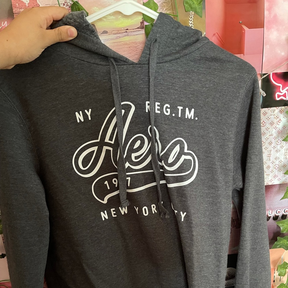 Long Sleeve Gray Hoodie